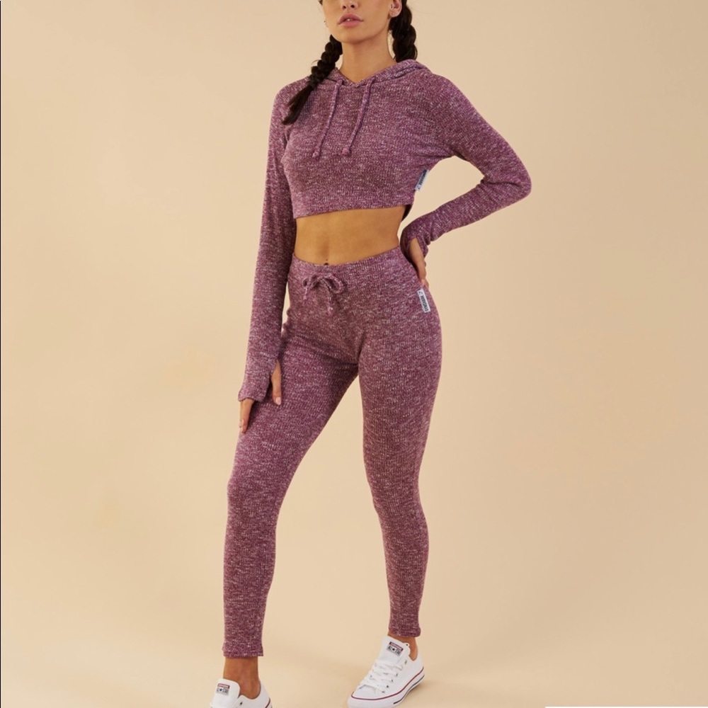 Gymshark Slounge Leggings - Deep Plum, Medium